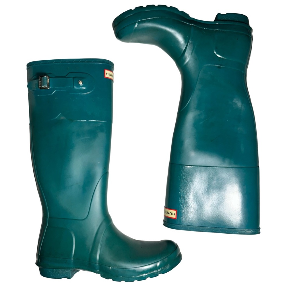 Hunter Original Tall Rain Boots Teal W10 Wellies